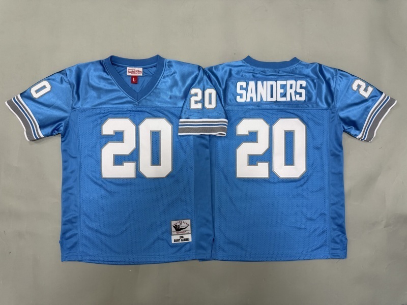 Youth Detroit Lions #20 Sanders Blue Throwback Limited Nike NFL Jersey 01->youth nfl jersey->Youth Jersey